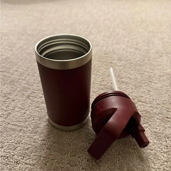 YETI Burgundy Wild Vine Rambler Jr 12 oz Stainless Steel kids water Bottle - Picture 6 of 7